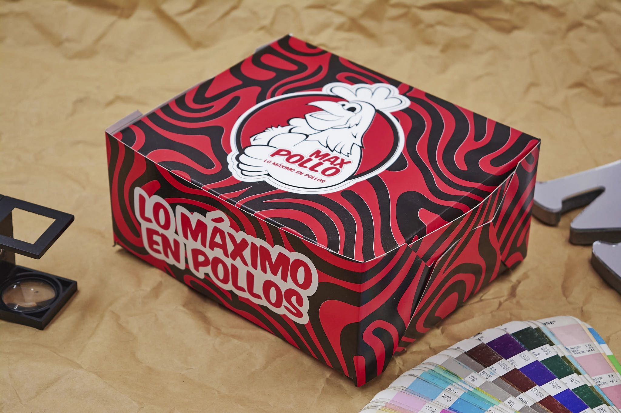 Caja para pollo asado